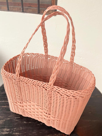 Plastic Tote Bag - Blush