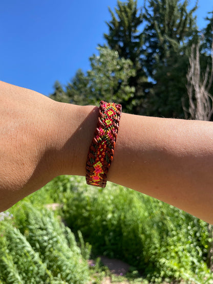 Guatemalan Leather Huipil Bracelets