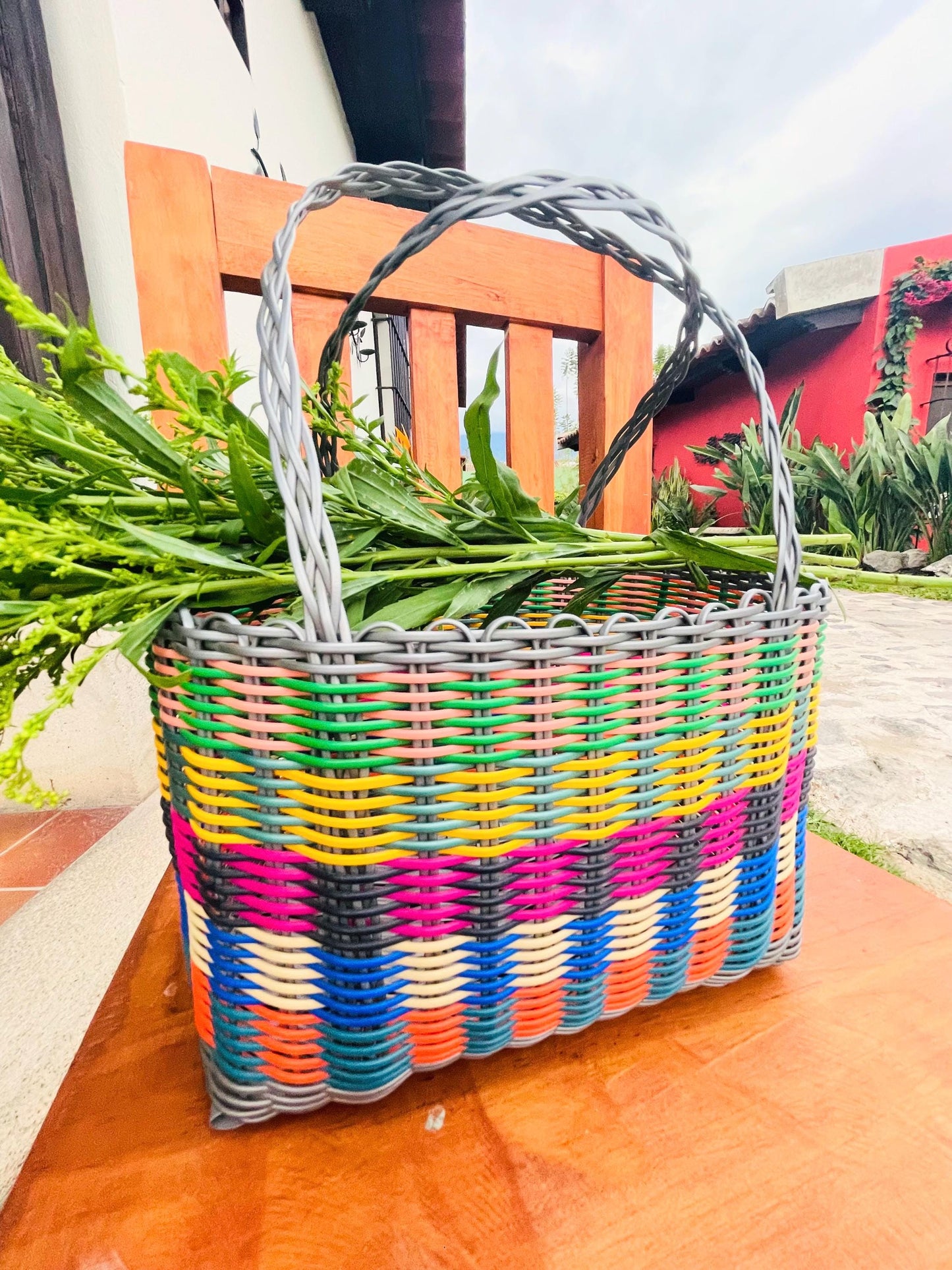 Plastic Tote Bag - Graymulti B