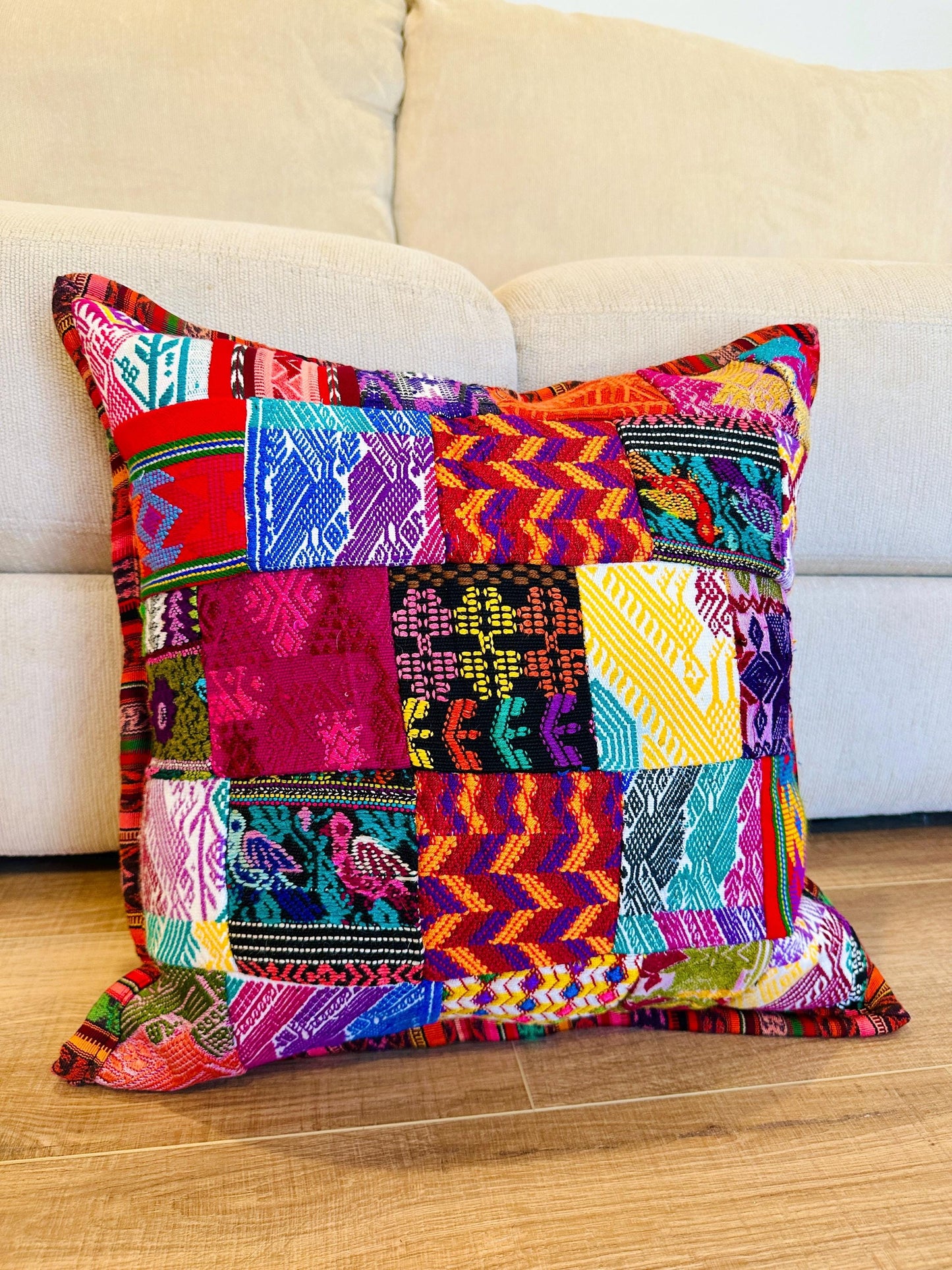 Huipil Pillow Cover From Guatemala