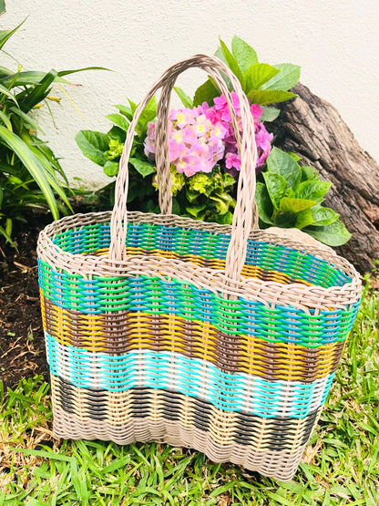 Plastic Tote Bag (M) - Graymulti A