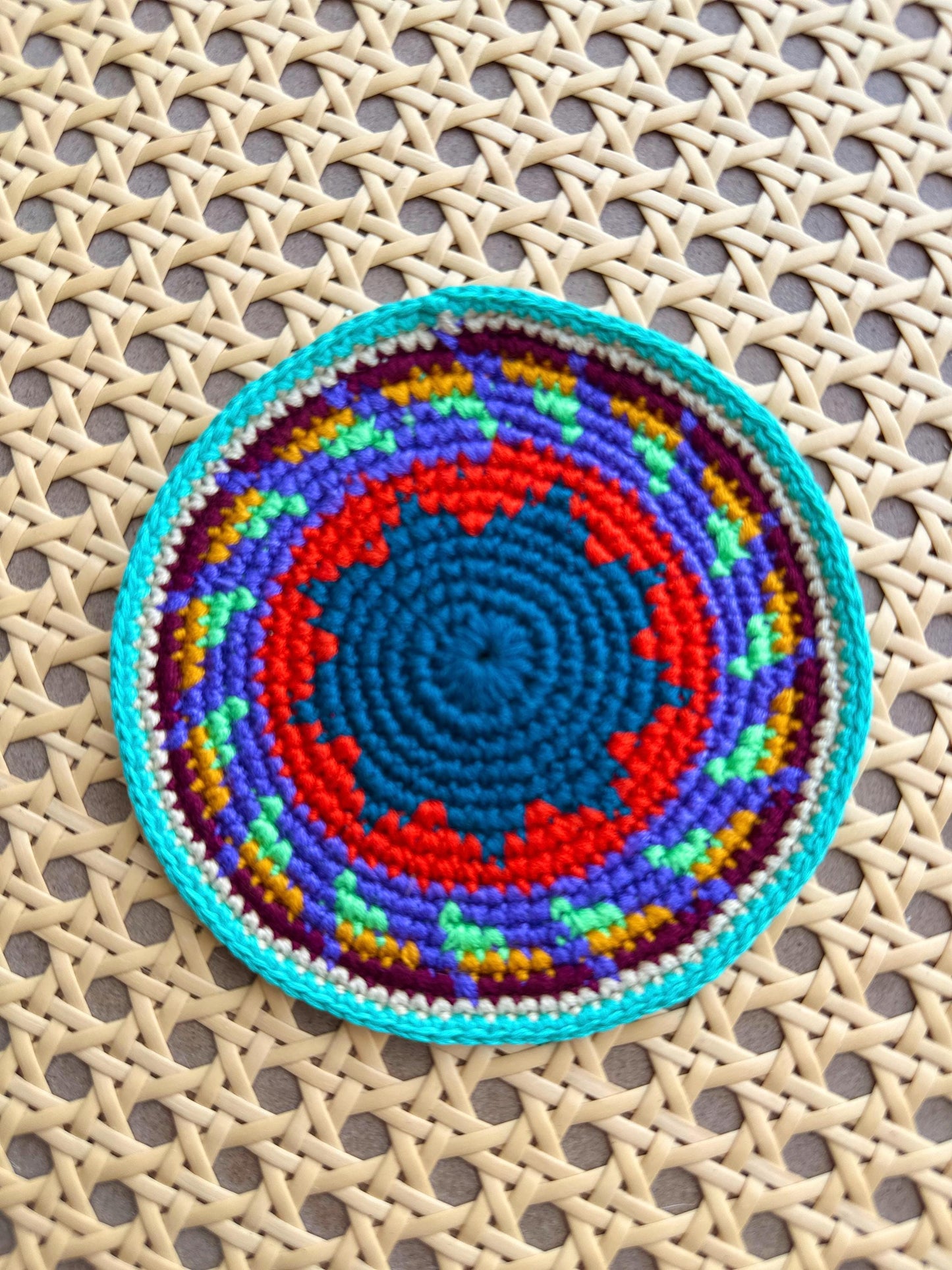 Colorful Crochet Cup Coasters