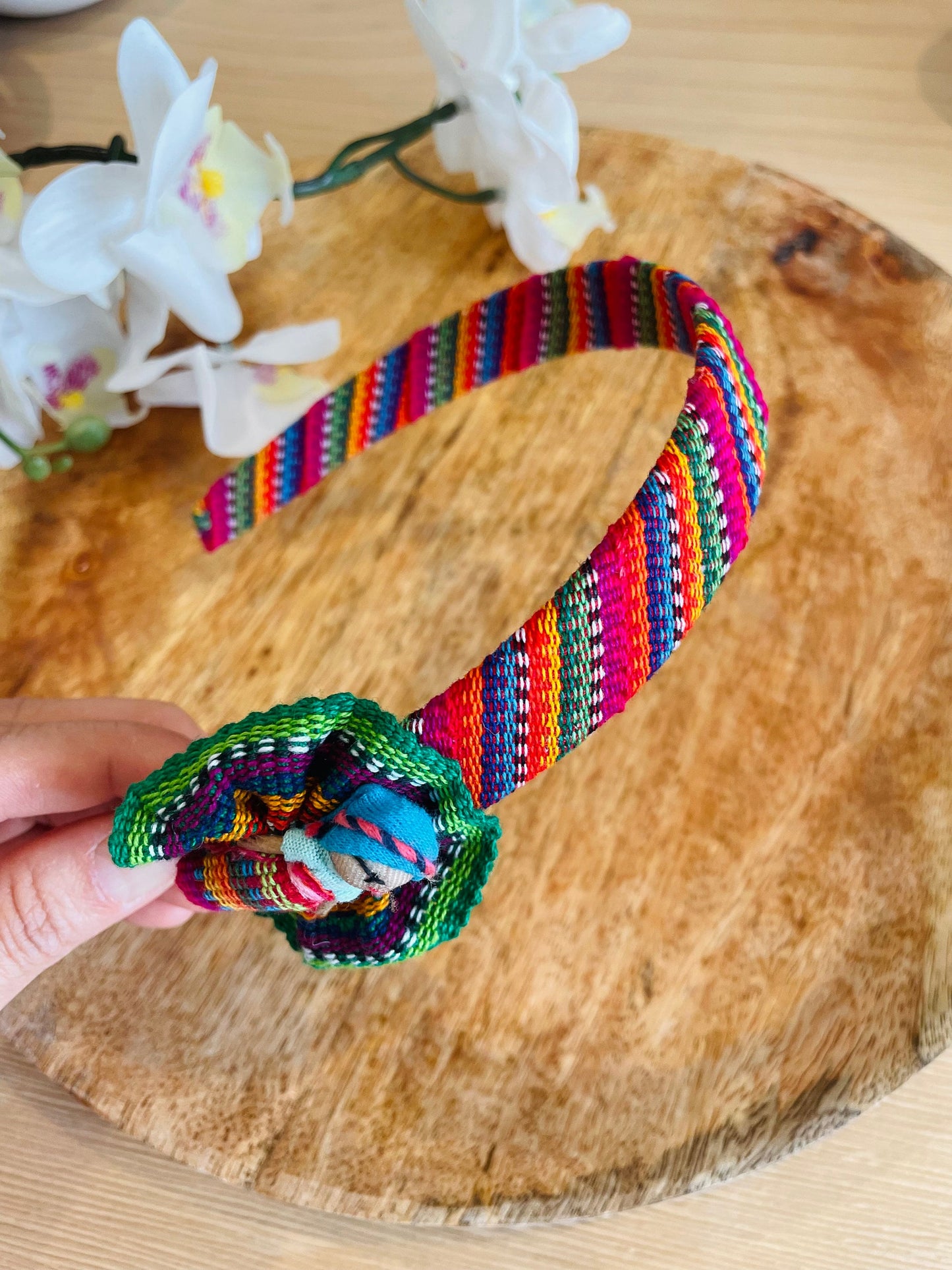 Guatemalan colorful doll headbands