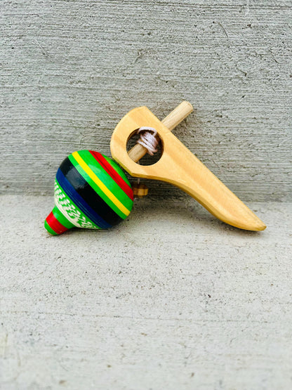 Spinning Wooden Top Toy / Trompo