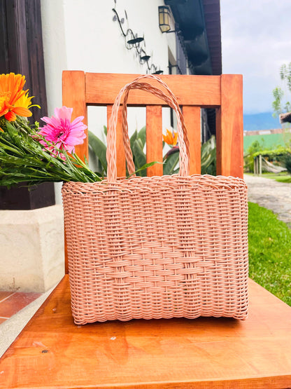 Plastic Tote Bag - Blush