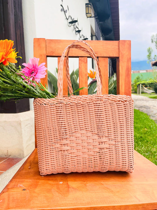 Plastic Tote Bag - Blush