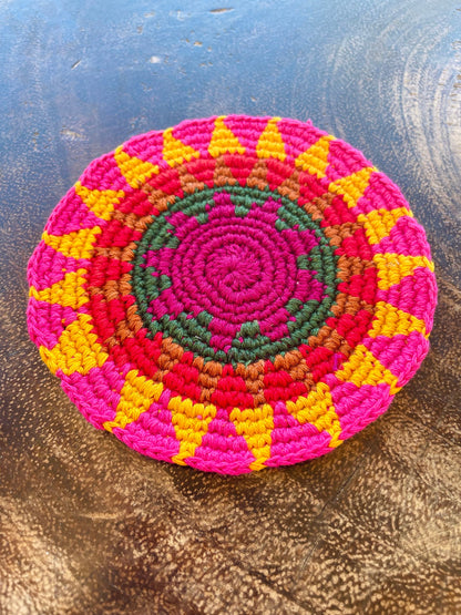 Colorful Crochet Cup Coasters