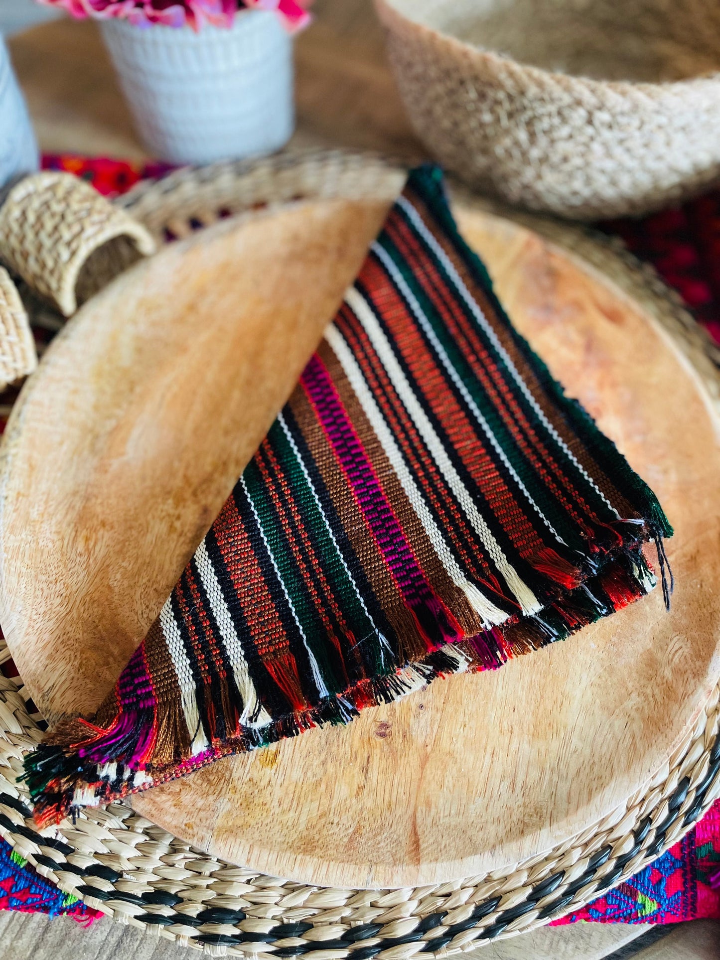 Colorful Handwoven tortilla wraps