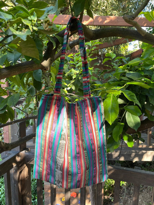 Handwoven Eco Tote Bag, Light Weight Beach Bags, Gift for her, Made of Tela de Corte
