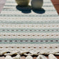 Guatemalan Handwoven Table Runner - Creme Skyblues