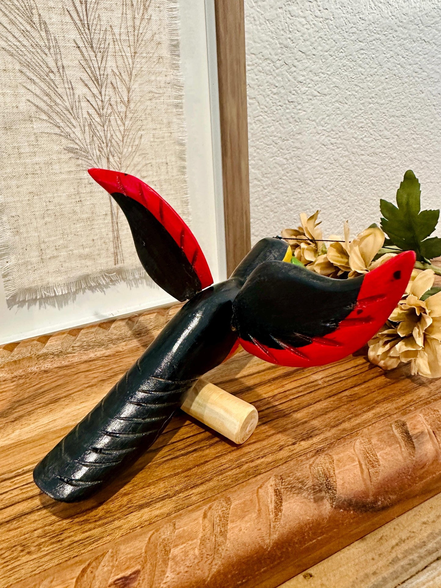 Wooden Hanging Toucan