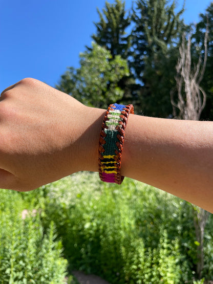 Guatemalan Leather Huipil Bracelets