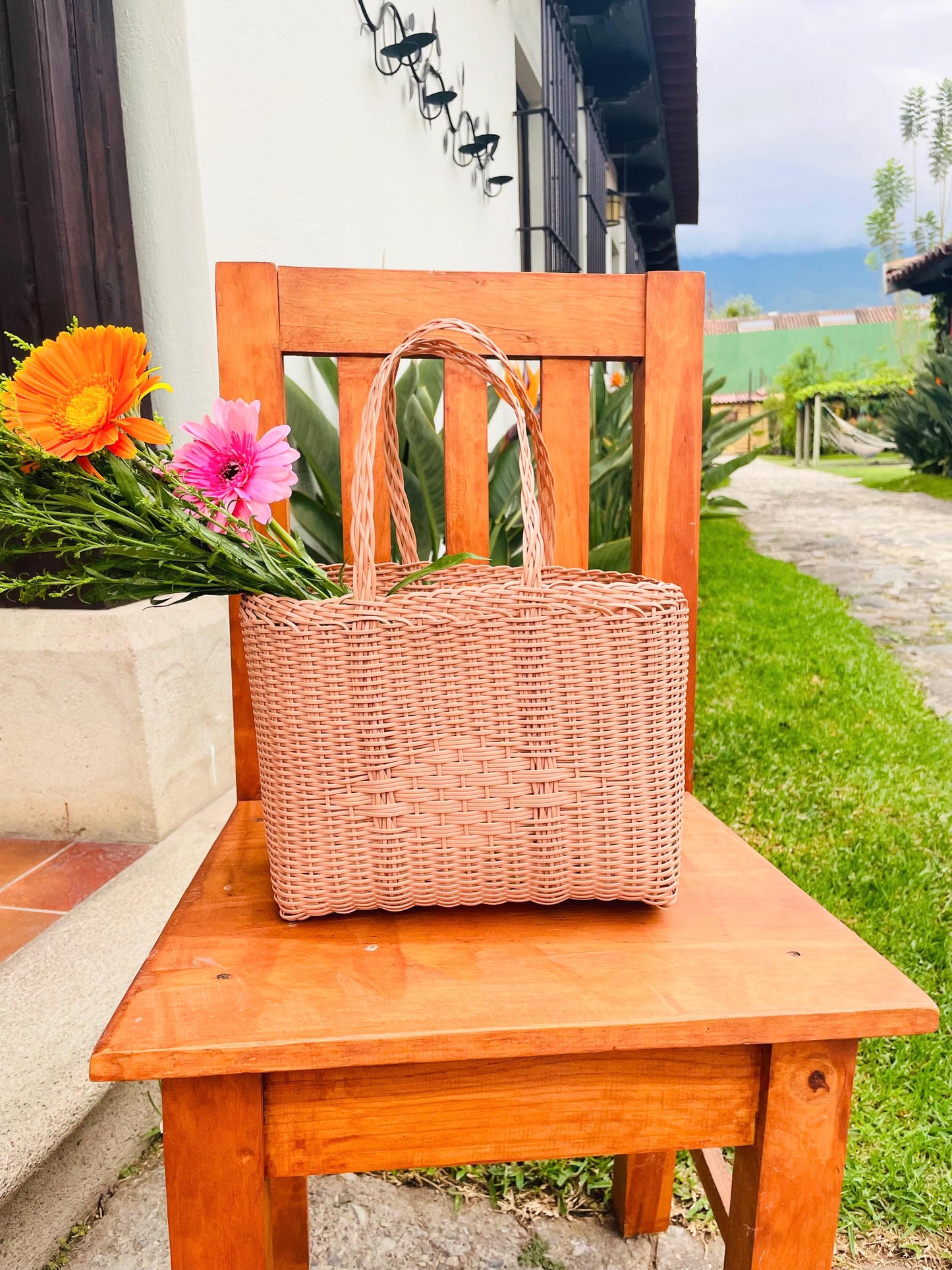 Plastic Tote Bag - Blush