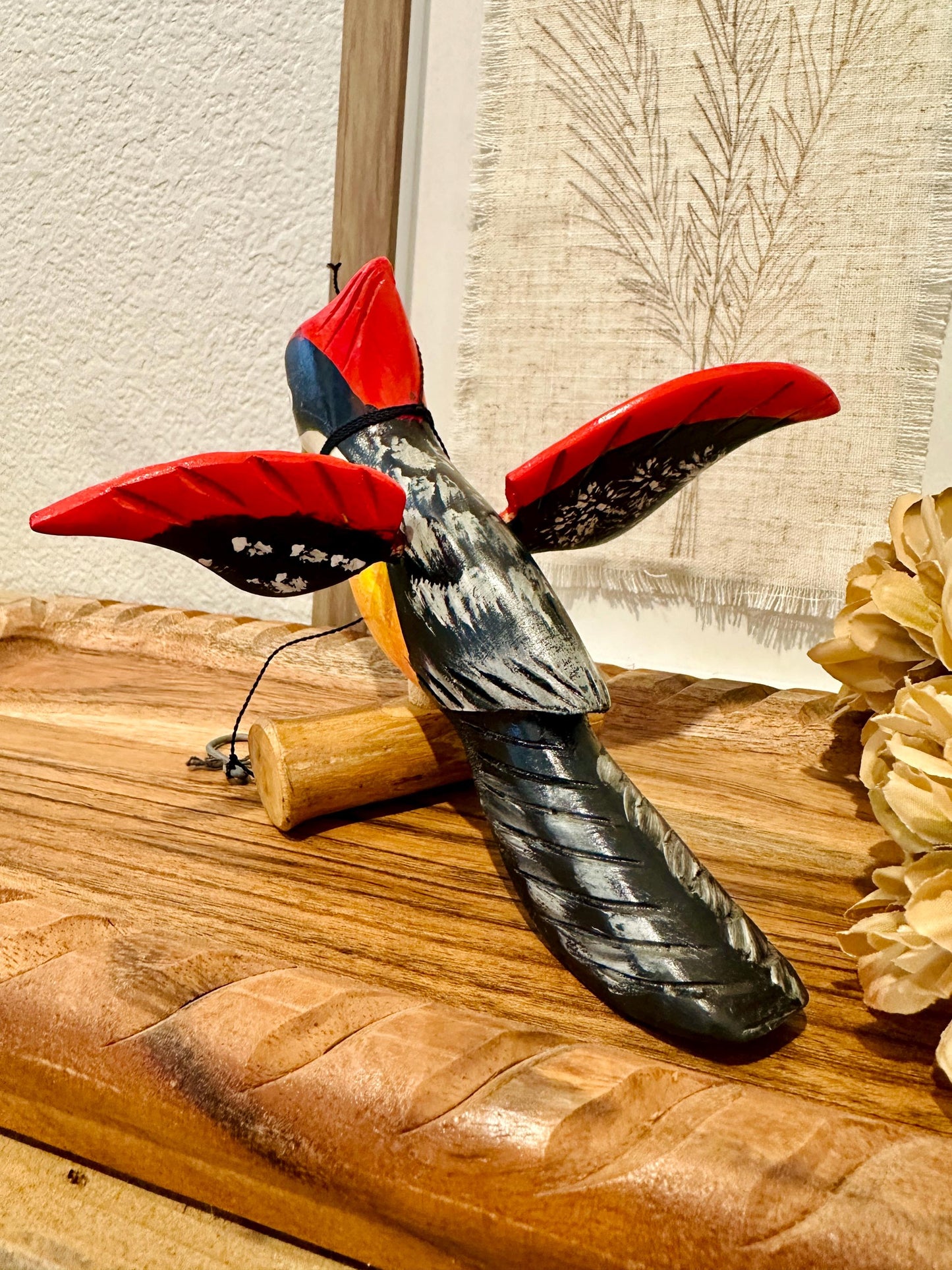 Wooden Hanging Woodpecker