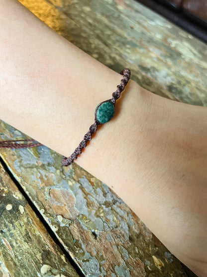 Handwoven Twisted Jade Bracelet