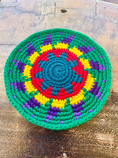 Colorful Crochet Cup Coasters