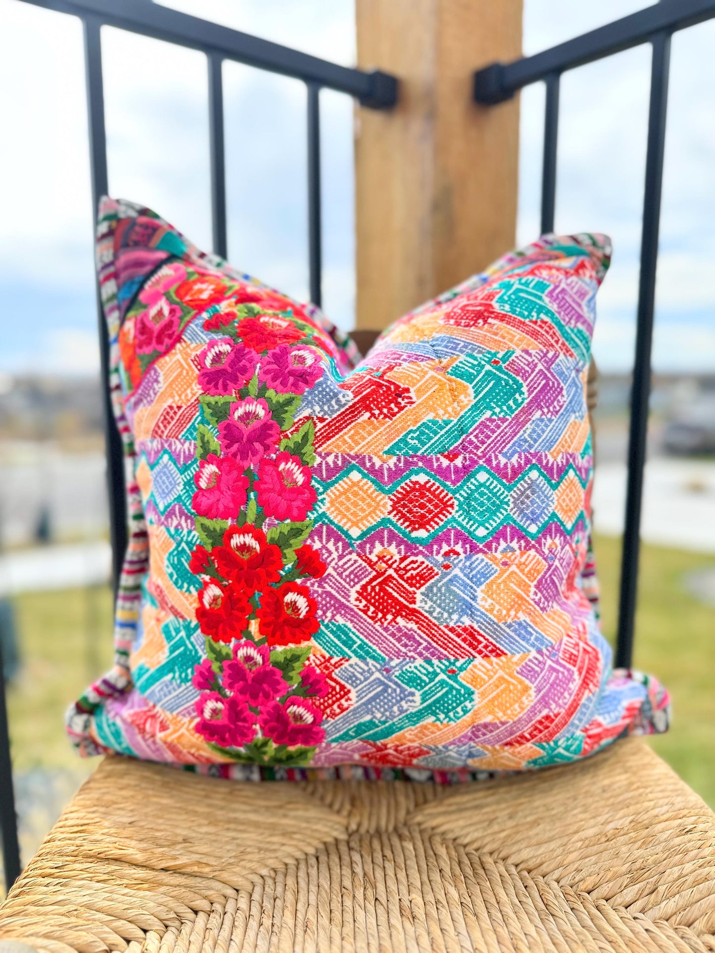 Floral Pillow Cover from Xela Quetzaltenango