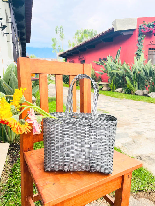 Plastic Tote Bag (M) - Gray A
