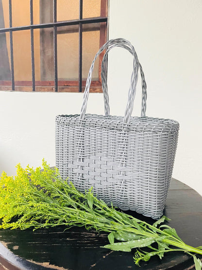 Plastic Tote Bag (M) - Gray A