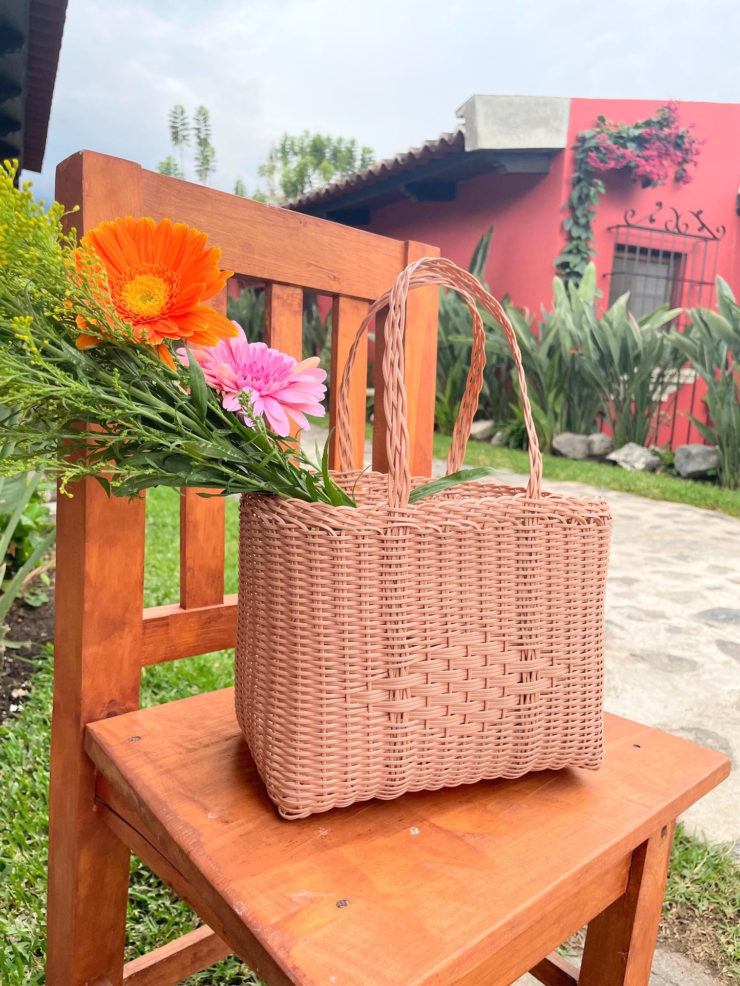 Plastic Tote Bag - Blush