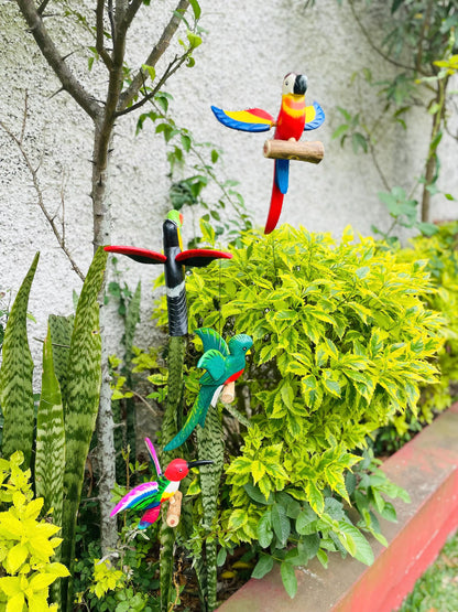 Wooden Bird Decor - Hanging Quetzal