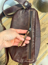 Load image into Gallery viewer, Leather Crossbody Bag - Brown