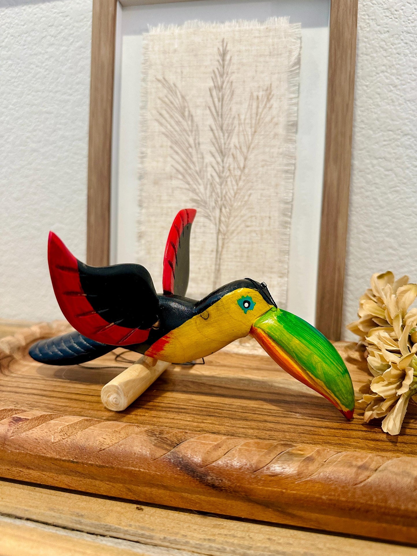 Wooden Hanging Toucan