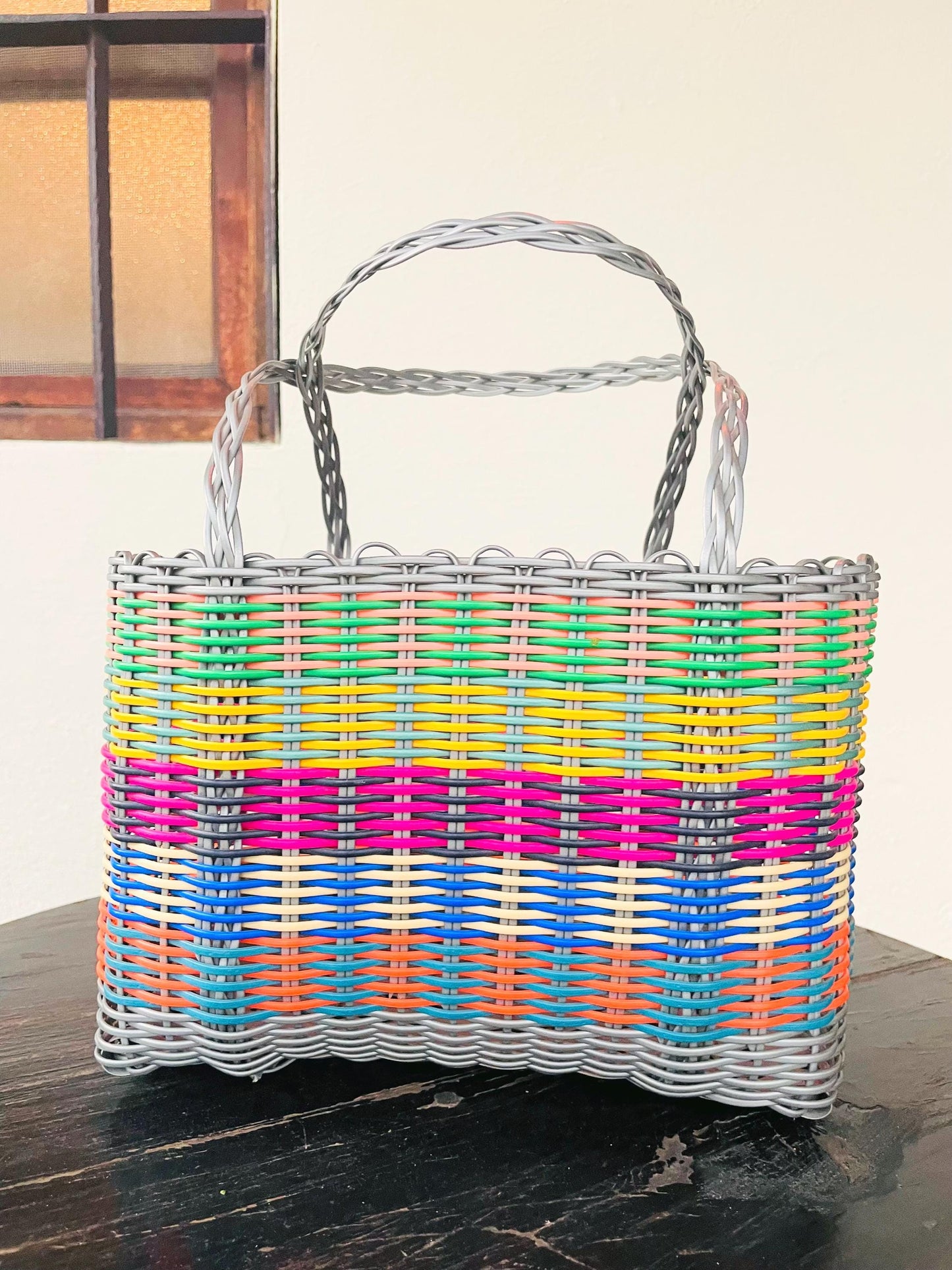 Plastic Tote Bag - Graymulti B