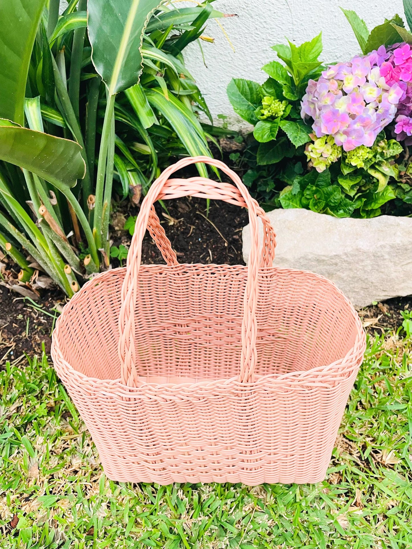 Plastic Tote Bag - Blush