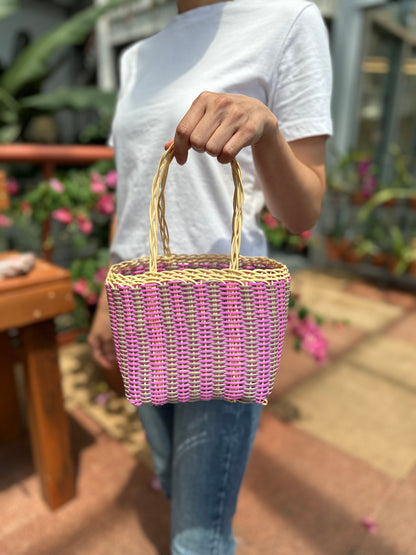 Guatemalan Handwoven Small Tote Bag, Recycled Plastic Bags