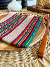 Load image into Gallery viewer, Napkin - Emerald / Oat / Strawberry Red