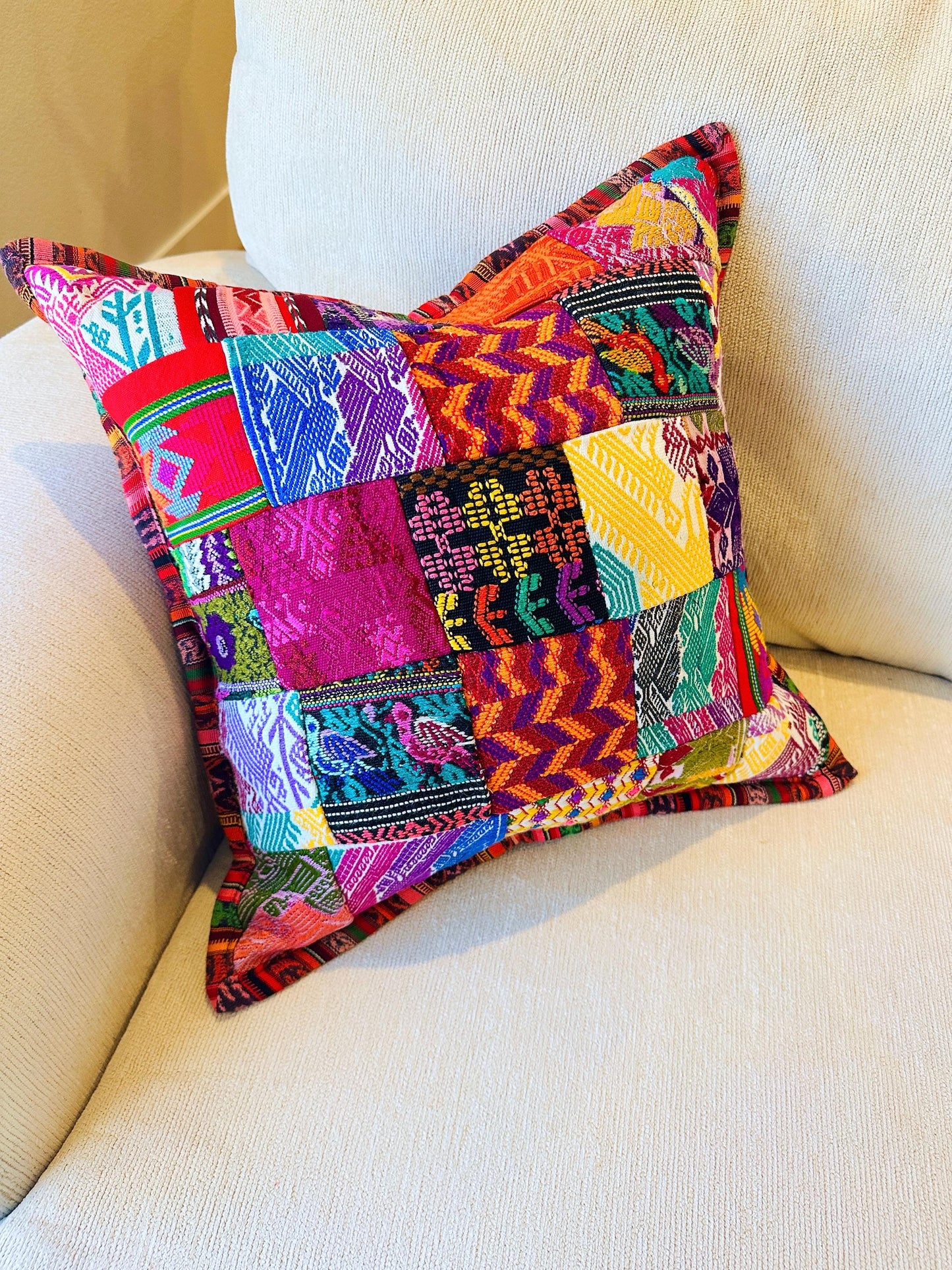 Huipil Pillow Cover From Guatemala