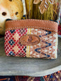 Guatemalan Embroidered Leather with Logo Coin Purse