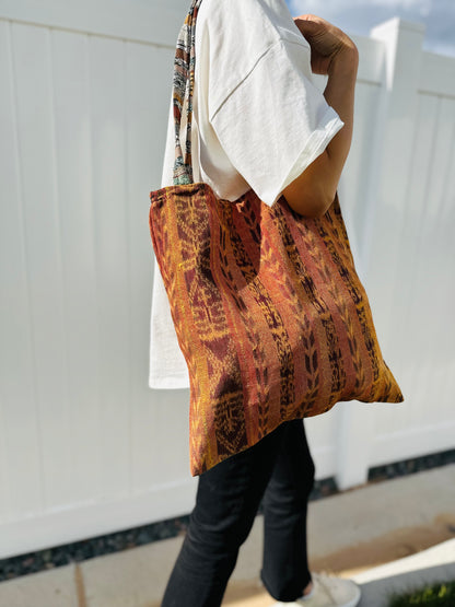 Handmade Eco Tote Bag -Dark Yellow