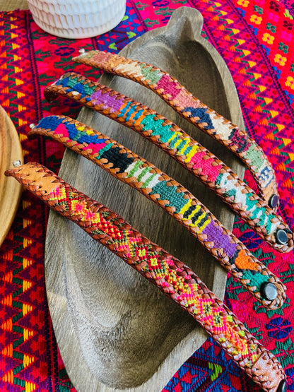 Guatemalan Leather Huipil Bracelets