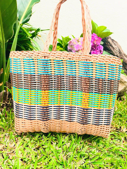 Plastic Tote Bag - Beigemulti