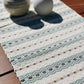 Guatemalan Handwoven Table Runner - Creme Skyblues