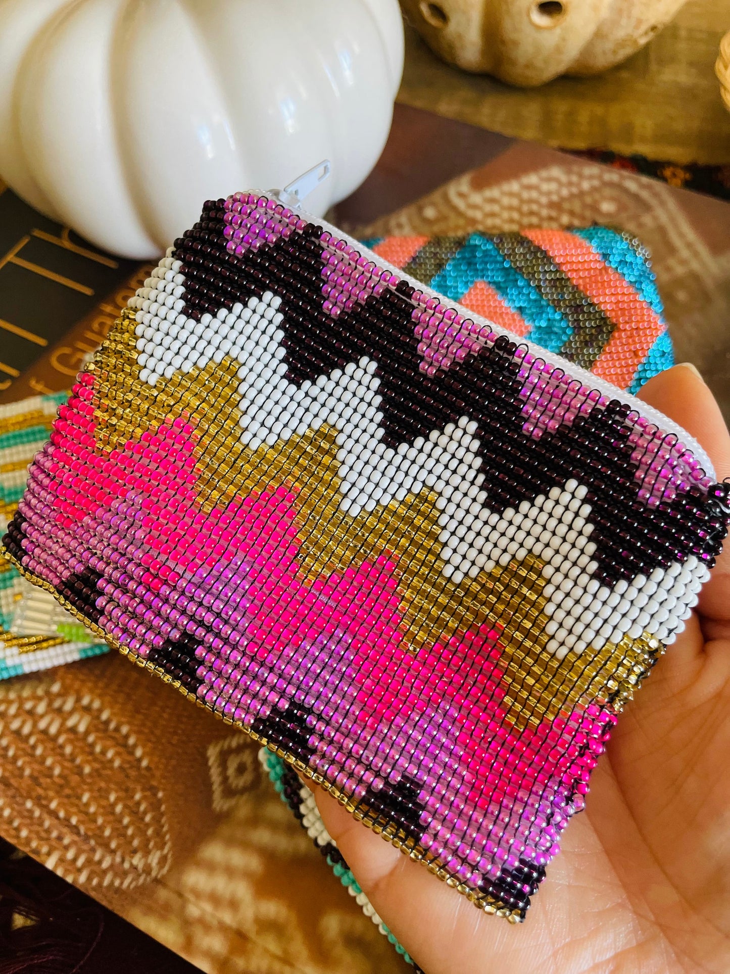Guatemalan Colorful Beads Coin Purse