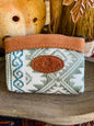 Guatemalan Embroidered Leather with Logo Coin Purse