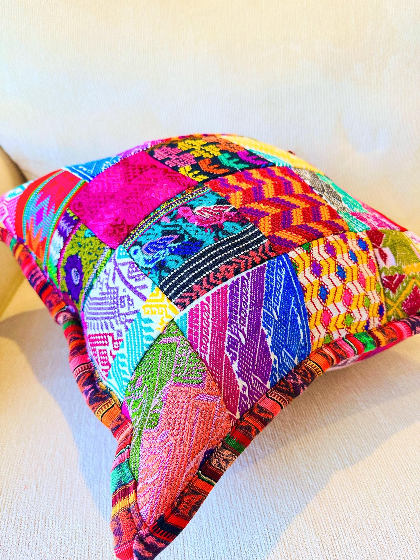 Huipil Pillow Cover From Guatemala