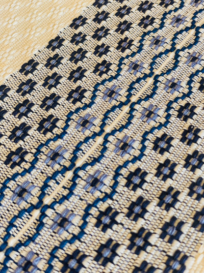 Guatemalan placemats - Creme/Blue