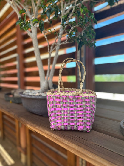 Guatemalan Handwoven Small Tote Bag, Recycled Plastic Bags