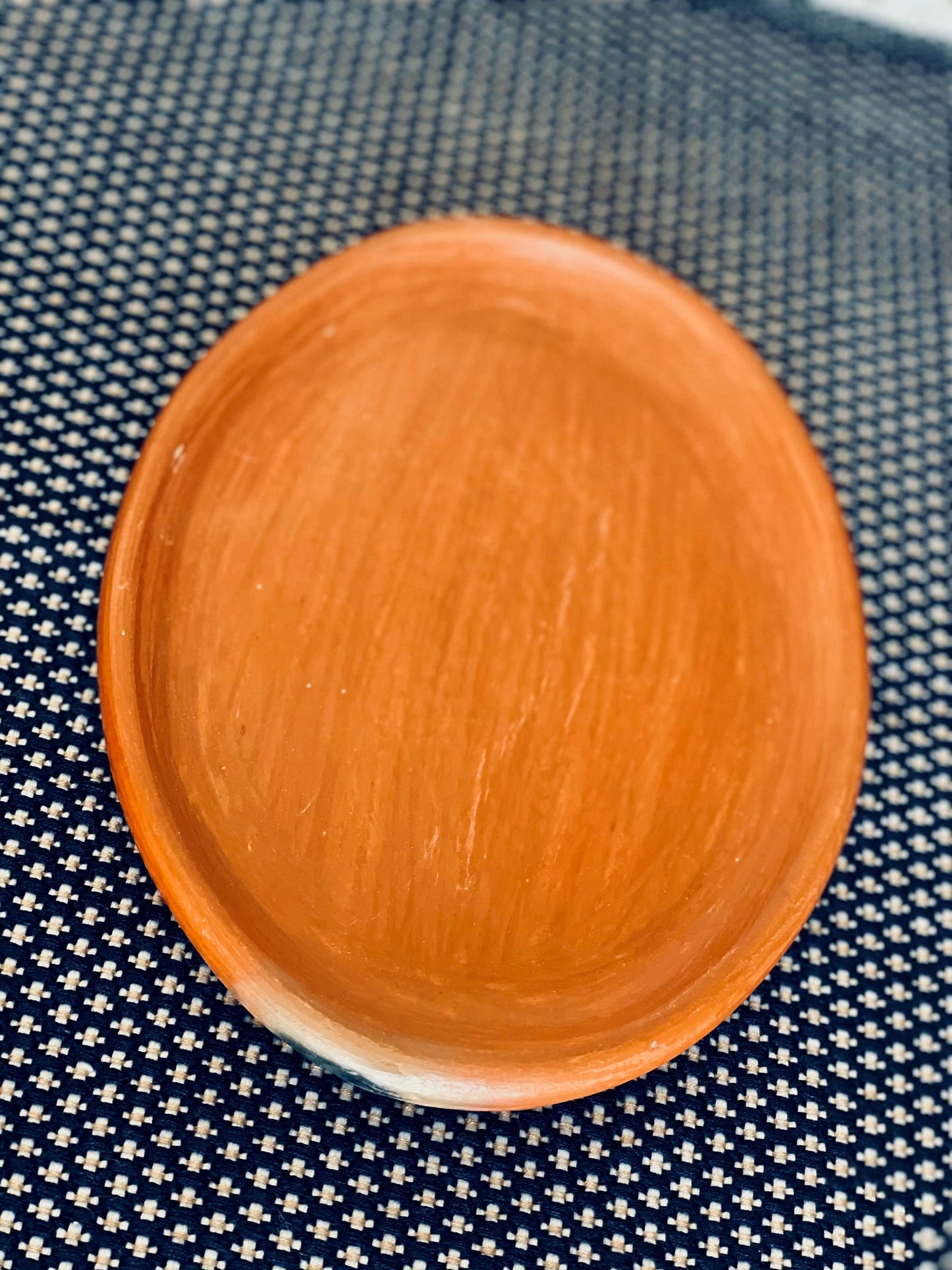 Decorative Clay Oval Dish - Medium