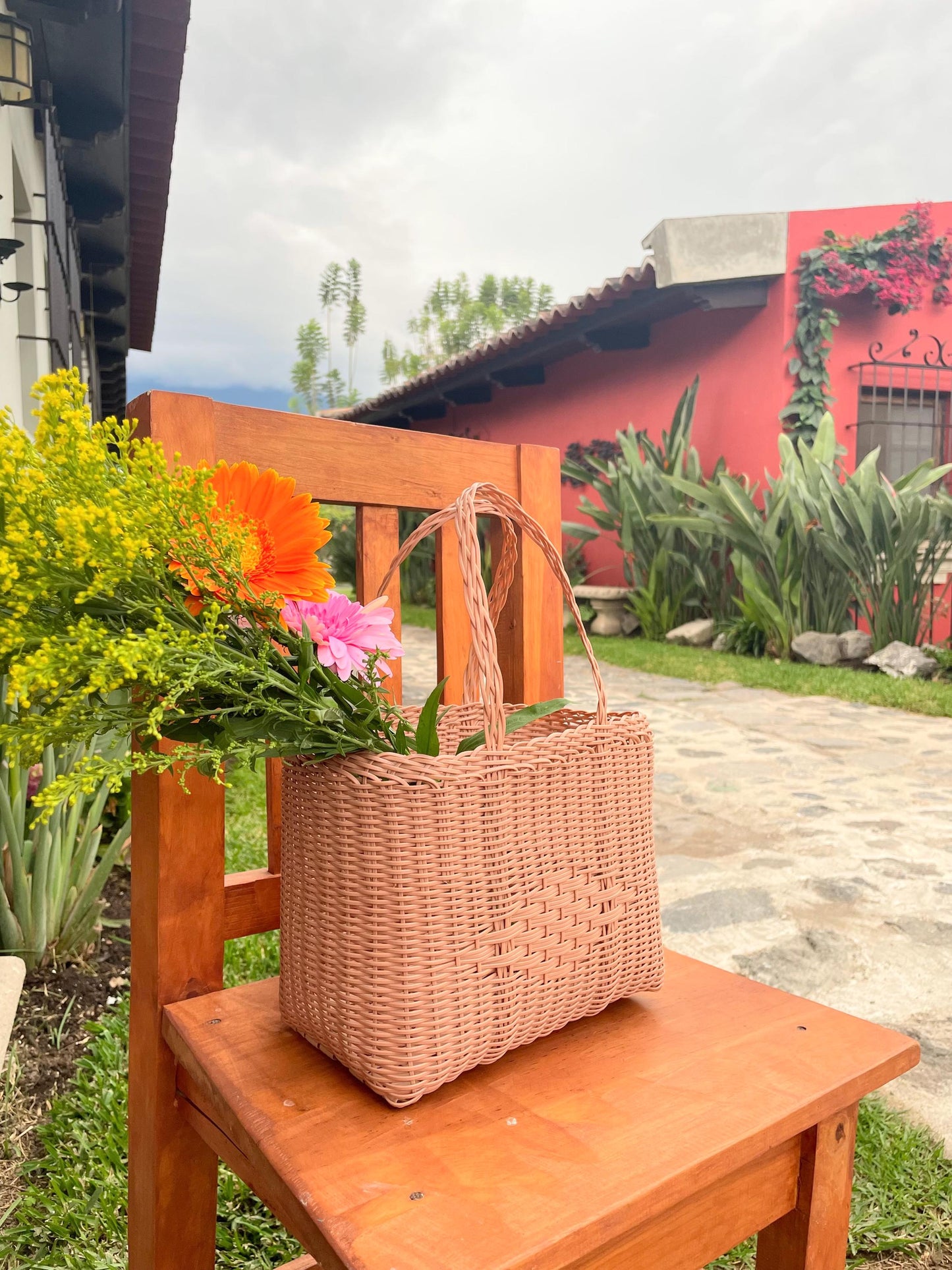 Plastic Tote Bag - Blush