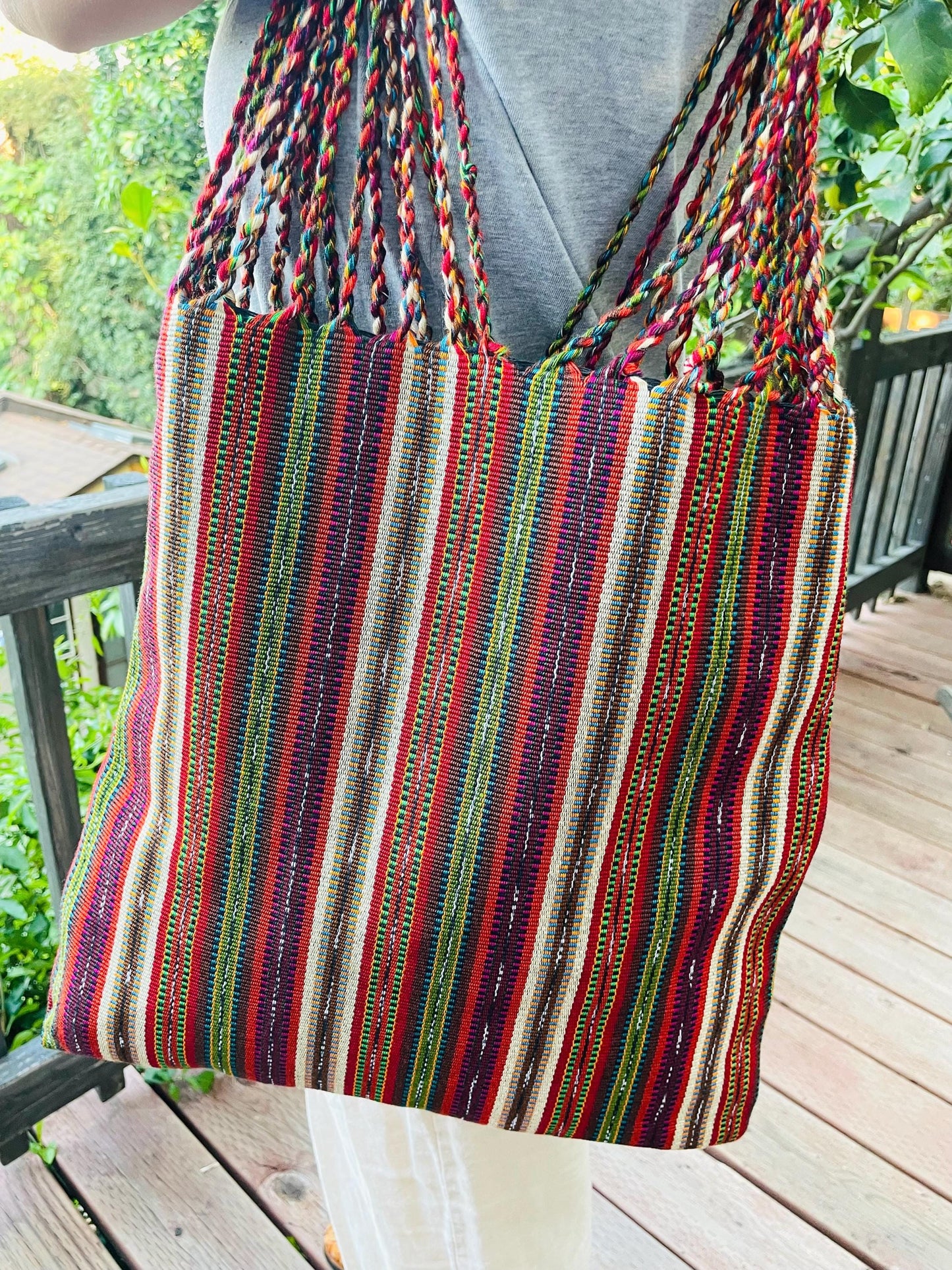 String Shoulder Tote Bag - Mocca