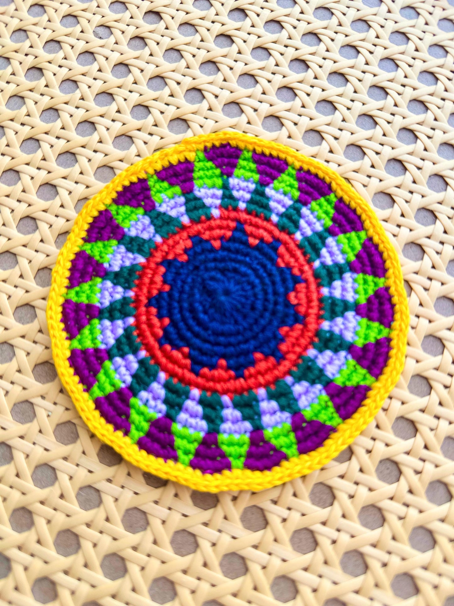 Colorful Crochet Cup Coasters