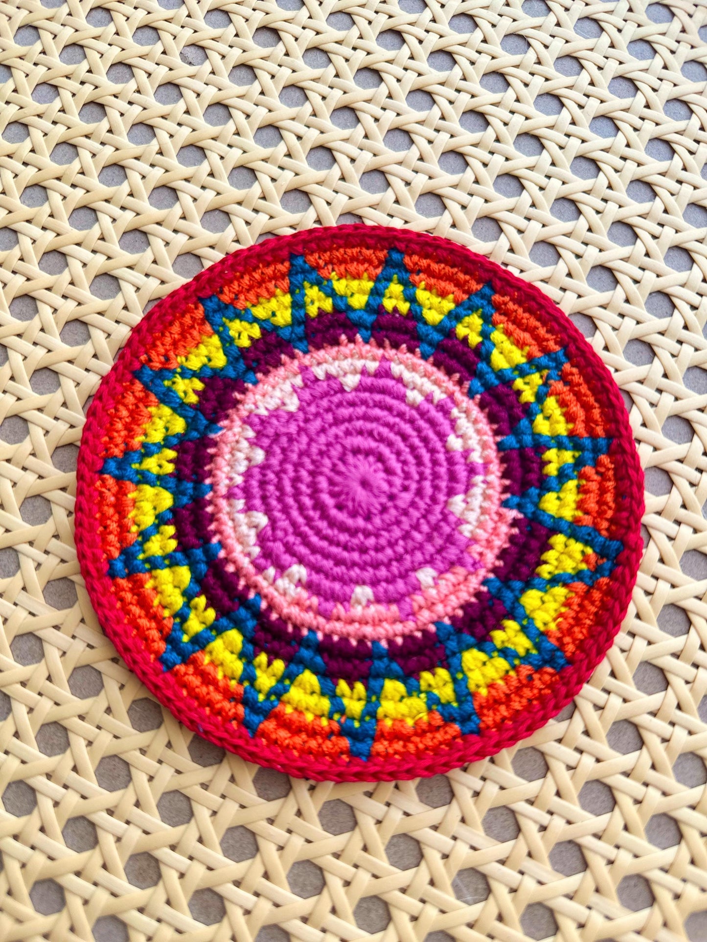 Colorful Crochet Cup Coasters