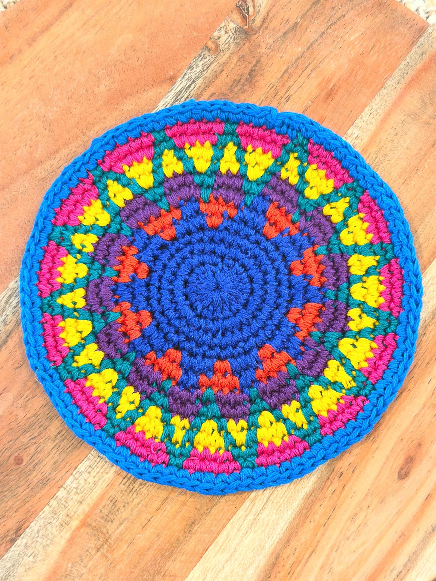 Colorful Crochet Cup Coasters