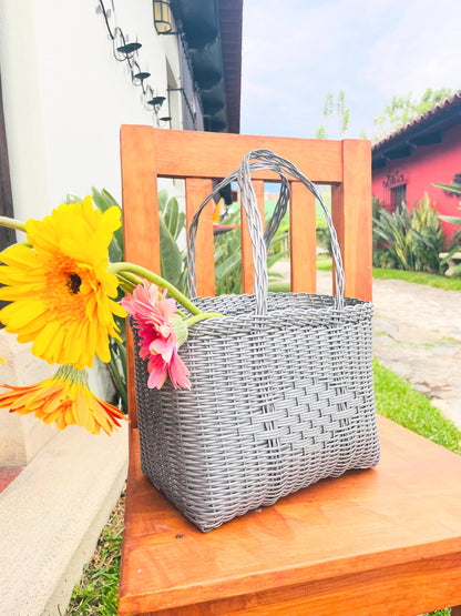 Plastic Tote Bag (M) - Gray A