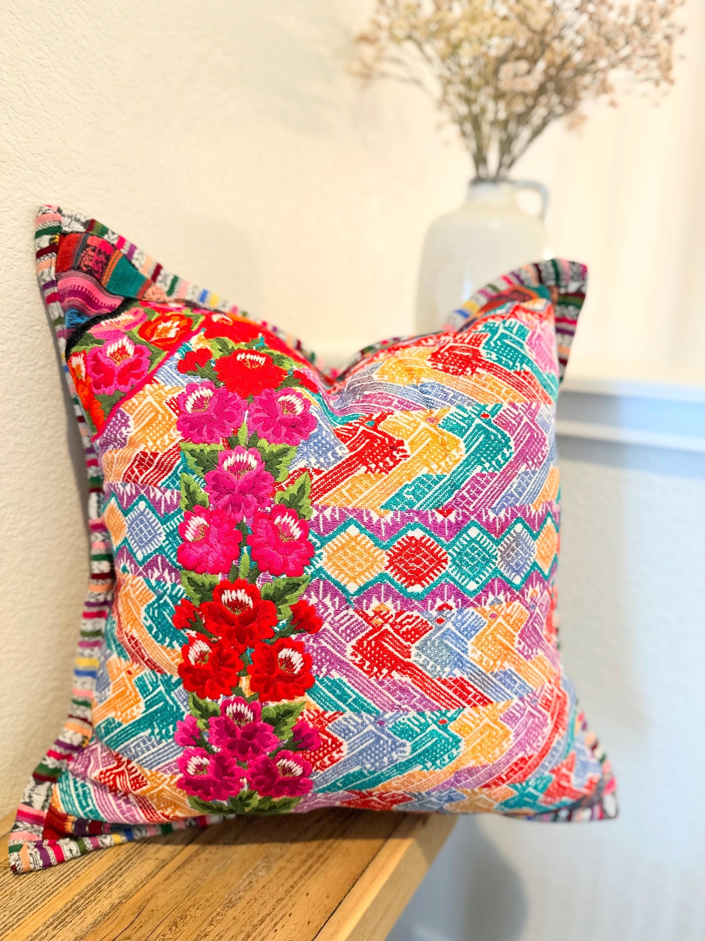 Floral Pillow Cover from Xela Quetzaltenango